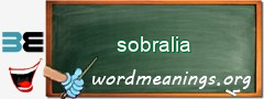 WordMeaning blackboard for sobralia